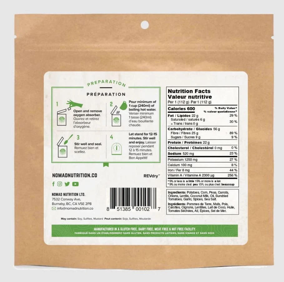 Nomad Nutrition Irish Shepherd's Pie 112g 2 Nomad Nutrition Irish Shepherd's Pie 112g - Image 2