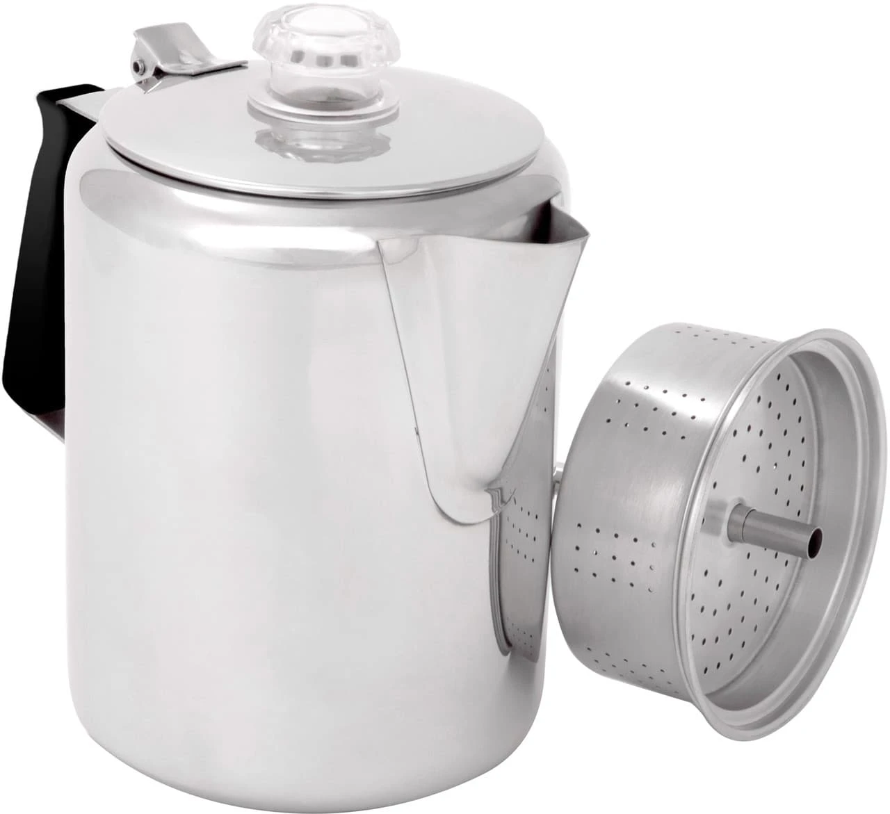 GSI Glacier Stainless Steel 9 Cup Percolator 1 GSI Glacier Stainless Steel 9 Cup Percolator
