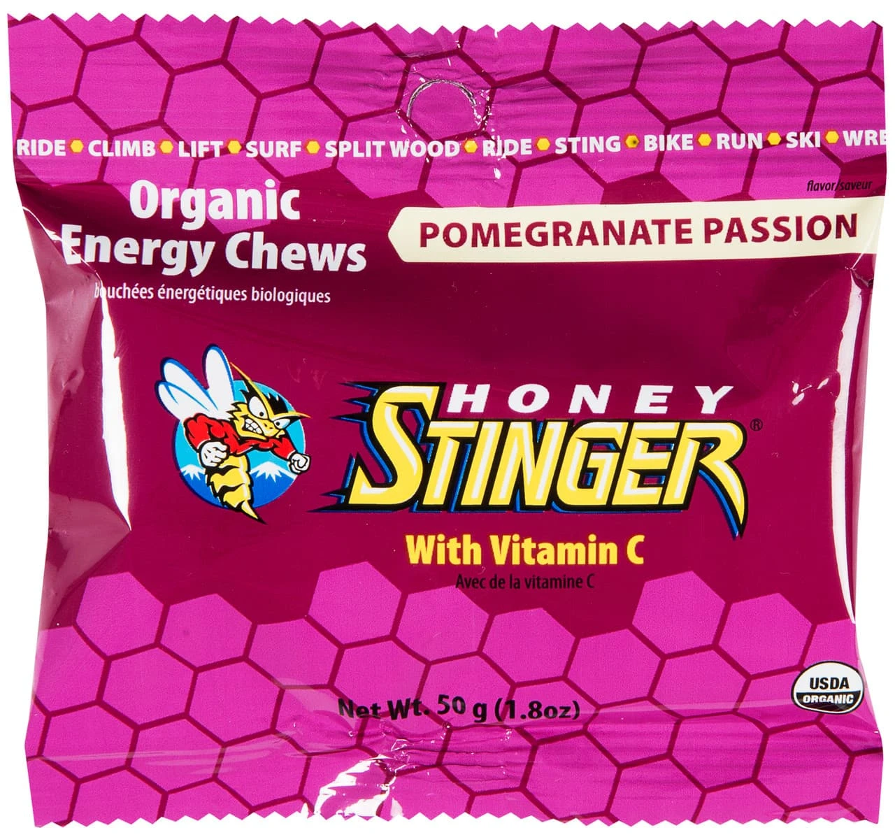 Honey Stinger Organic Energy Chews Pomegranate 1 Honey Stinger Organic Energy Chews Pomegranate
