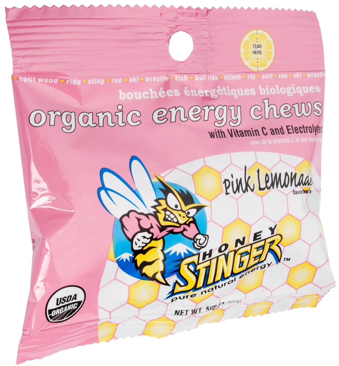 Honey Stinger Organic Energy Chews Pink Lemonade 1 Honey Stinger Organic Energy Chews Pink Lemonade
