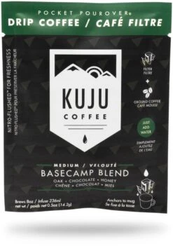 Kuju Coffee Pocket PourOver One-Cup Pouch Base Camp Blend Coffee