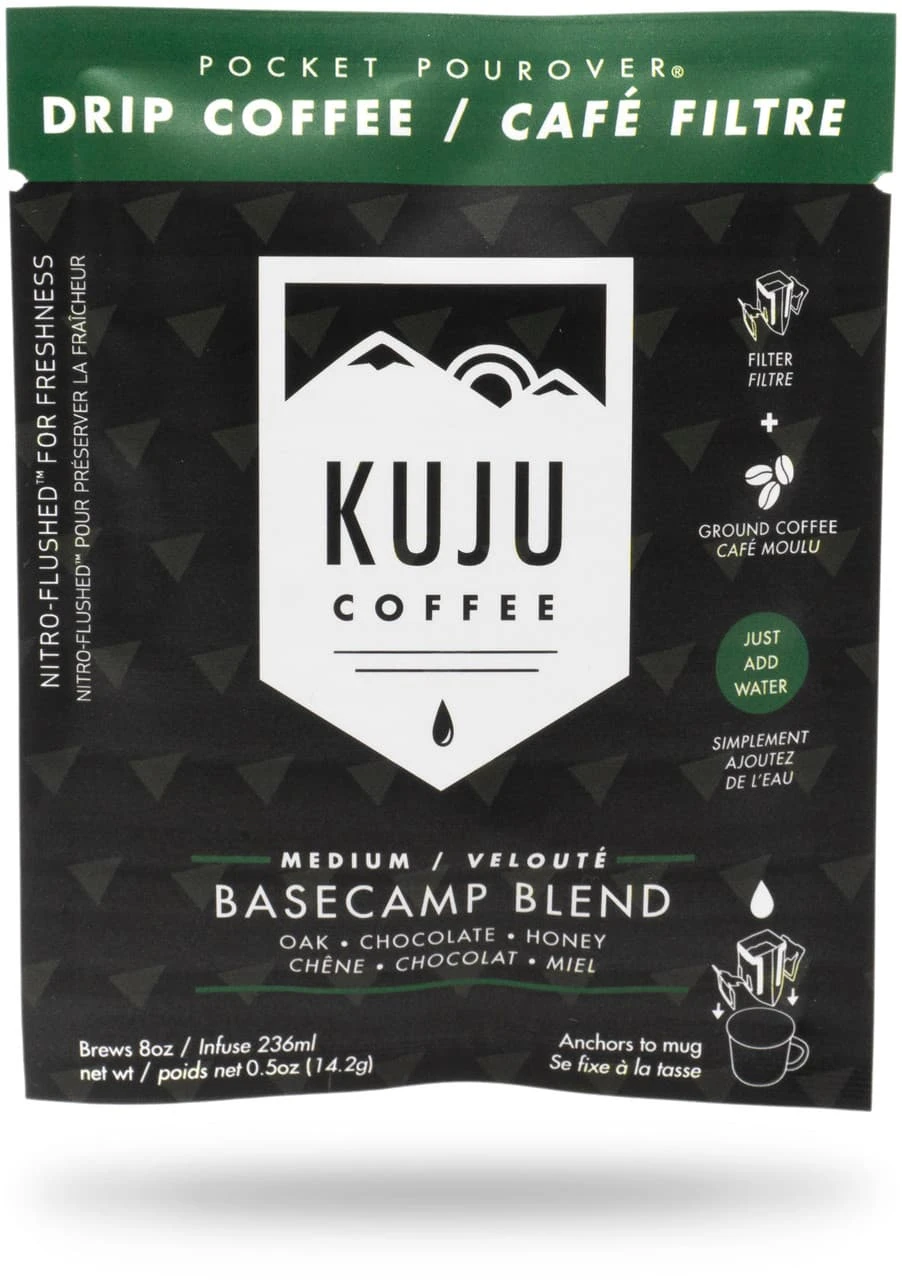 Kuju Coffee Pocket PourOver One-Cup Pouch Base Camp Blend Coffee 1 Kuju Coffee Pocket PourOver One-Cup Pouch Base Camp Blend Coffee