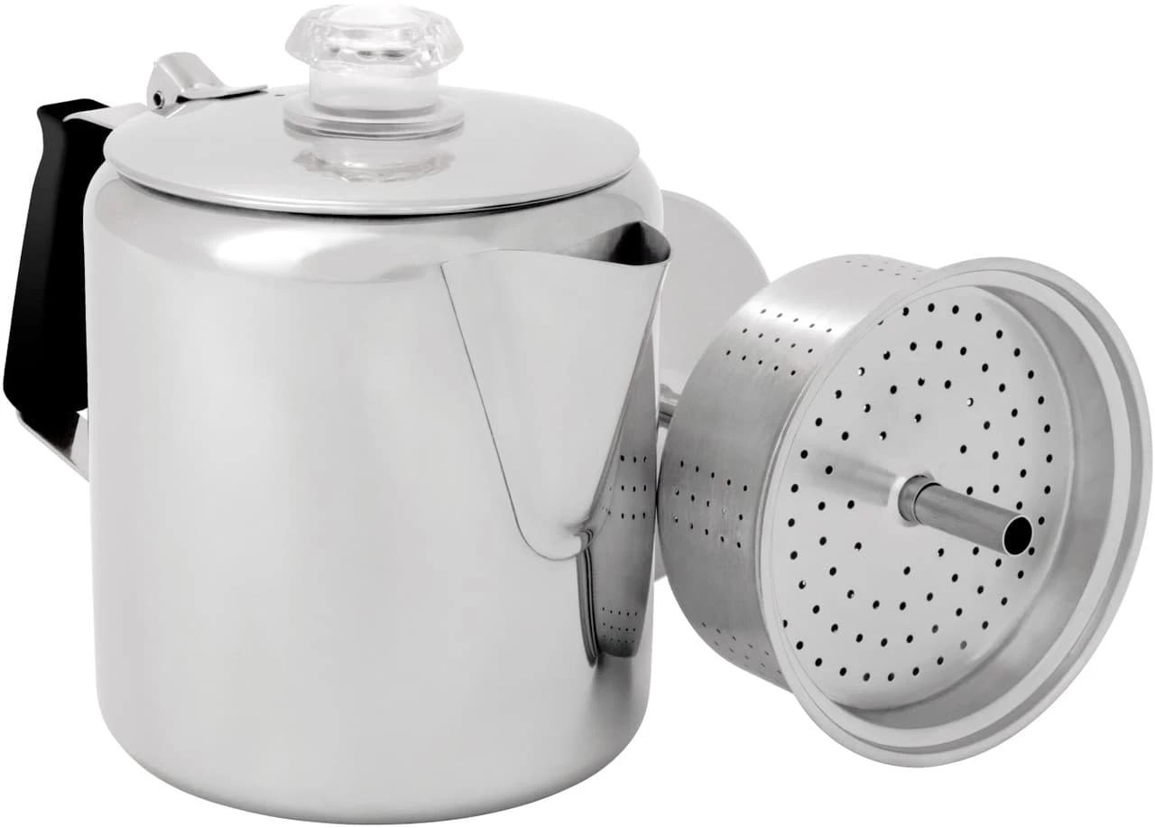 GSI Glacier Stainless Steel 6 Cup Percolator 1 GSI Glacier Stainless Steel 6 Cup Percolator