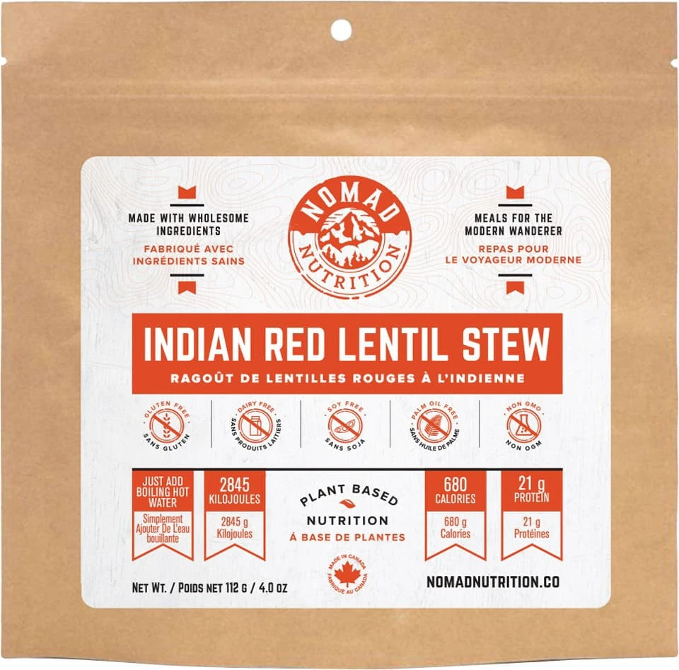 Nomad Nutrition Indian Red Lentil Stew 112g 1 Nomad Nutrition Indian Red Lentil Stew 112g