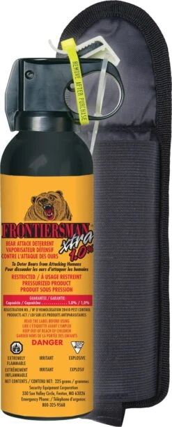 Frontiersman Bear Spray 1% 225g With Belt Holster
