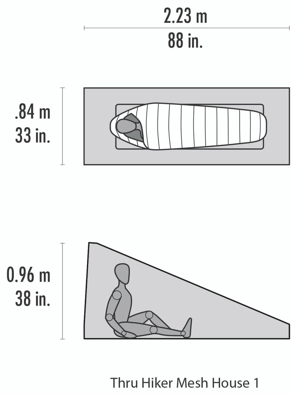 MSR Thru-Hiker Mesh House 1-Person Tent 2 MSR Thru-Hiker Mesh House 1-Person Tent - Image 2